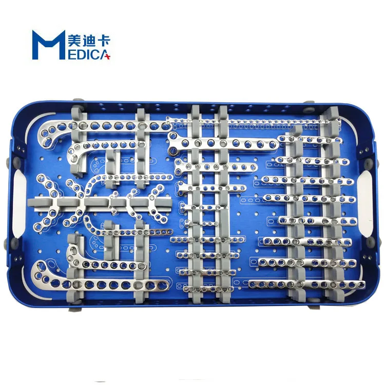 獣医専門　外科器具MIZUHOプレートセット　合計37本 獣医犬整形外科器具セット骨ねじロックプレートインプラント動物骨