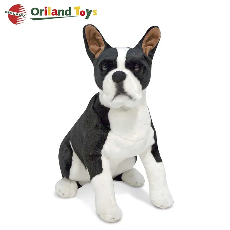 stuffed boston terrier dog toy