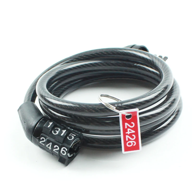 New Design High Quality 4 Digit Bicycle Chain Lock Anti Scratch Resettable High Security Four Digit Resettable Combination