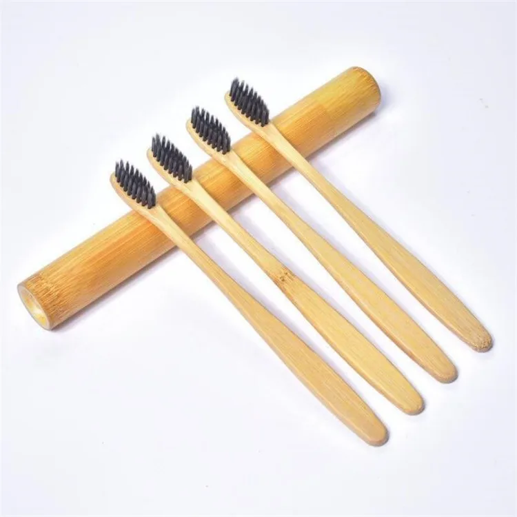 new style organic round bamboo toothbrush