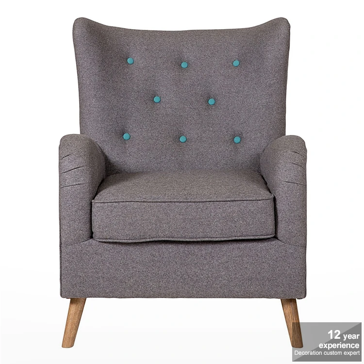 Upholstered Comfortable Modern Arm Leisure Sofa Chair Living Room Furniture Single