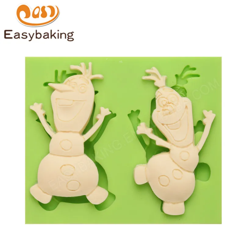 Frozen Anna and Elsa Shape Fondant Silicone Molds for Cake Decorating