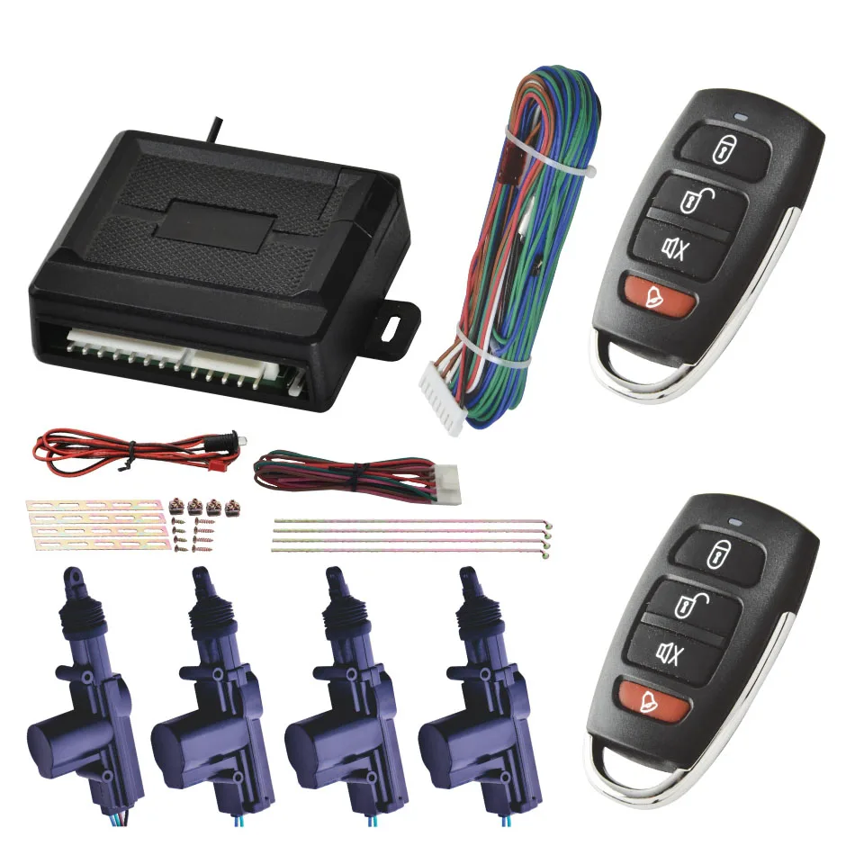 High Quality Car Alarm Remote Siren & Full Set Central Locking Kit 4 Doors 3