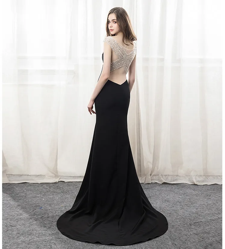 strapless open back dress Emma Pink and White Iridescent Skinny Strap Leg Split Formal Prom Dres main image 0