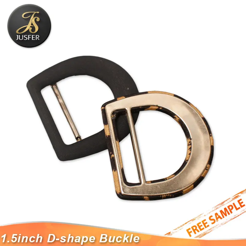 D Shape Fabric Self Covered Belt Buckle for Coat Belt