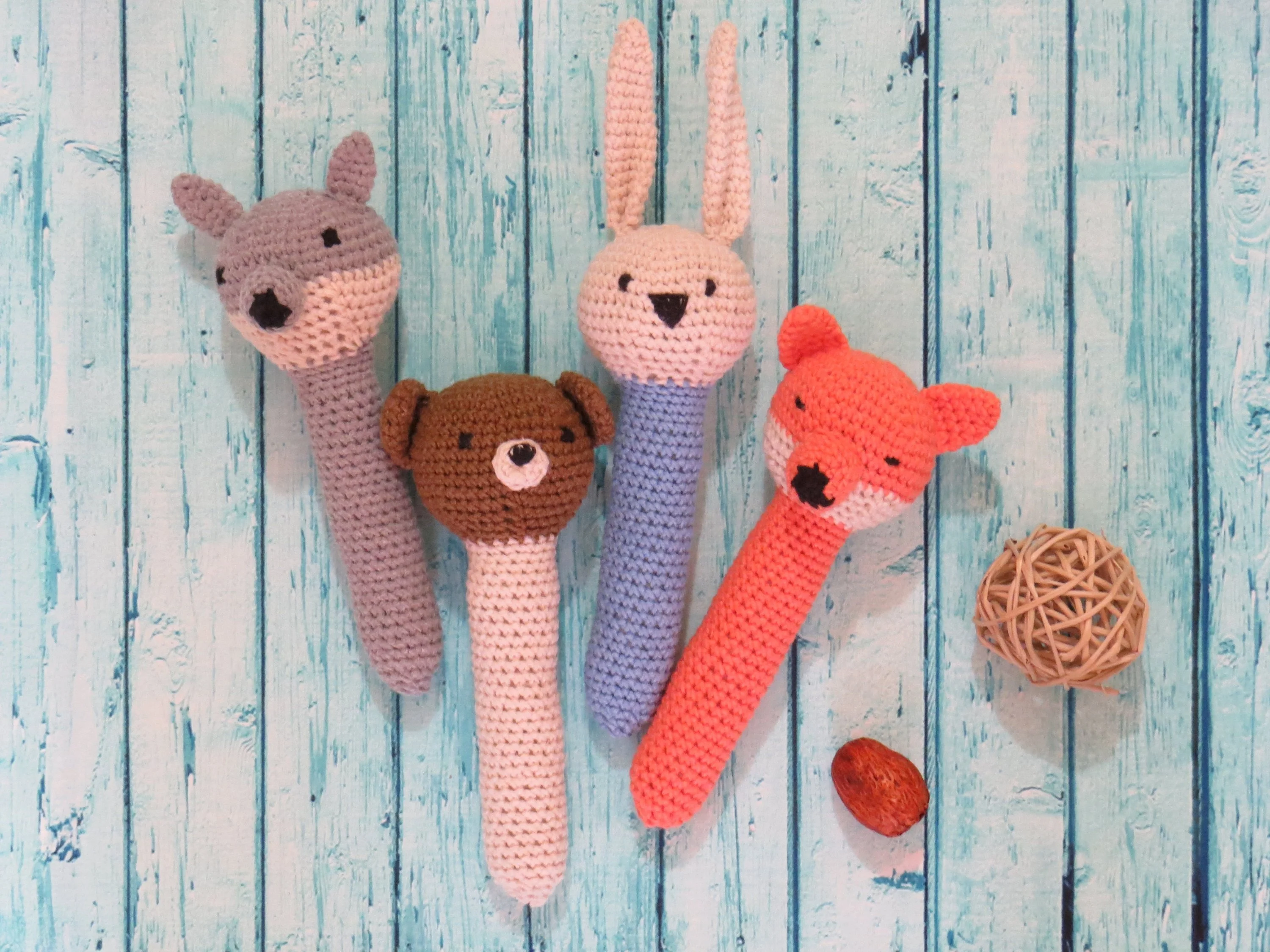 Вязаные крючком погремушки ручной работы детские амигуруми Жираф панда Животные Мягкие вязаные