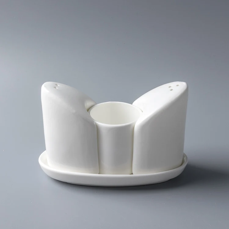 Salt Pots: Salt And Pepper Pot Set, Marble - The Big Kitchen - Cookware