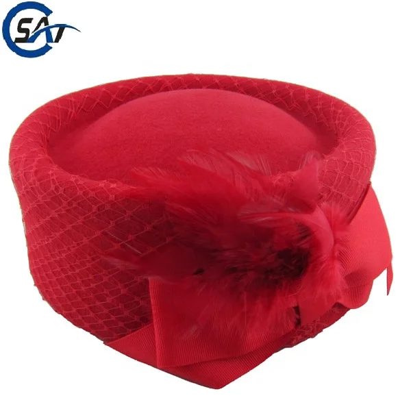 100% Wool Felt Ladies Elegant Church Hats
