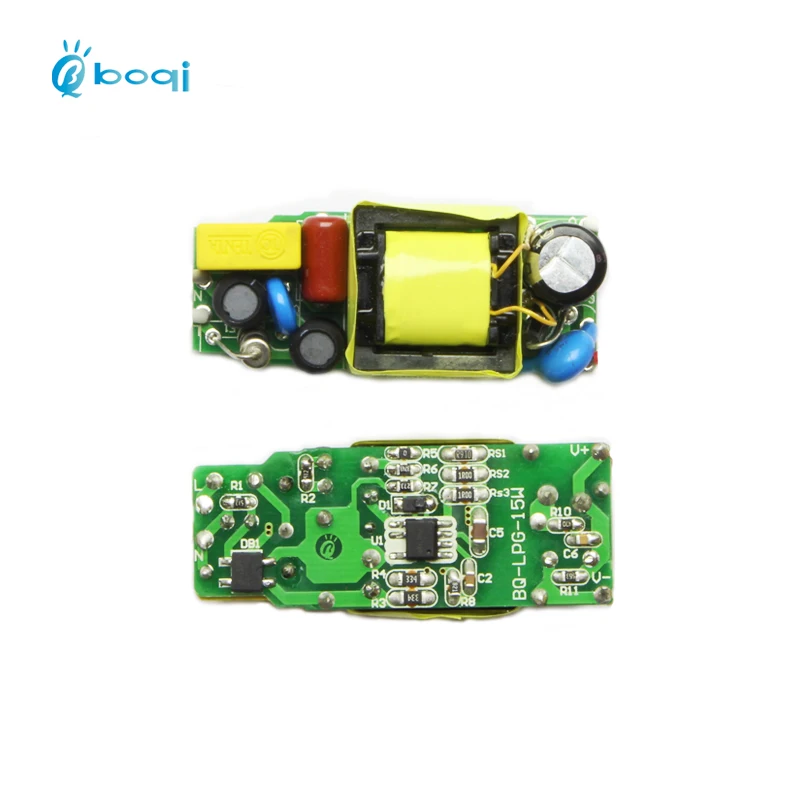 Boqi Open Frame Pcb Led Driver 15w 300ma Constant Current Led Driver 9w 10w 12w 15w for Led Bulb