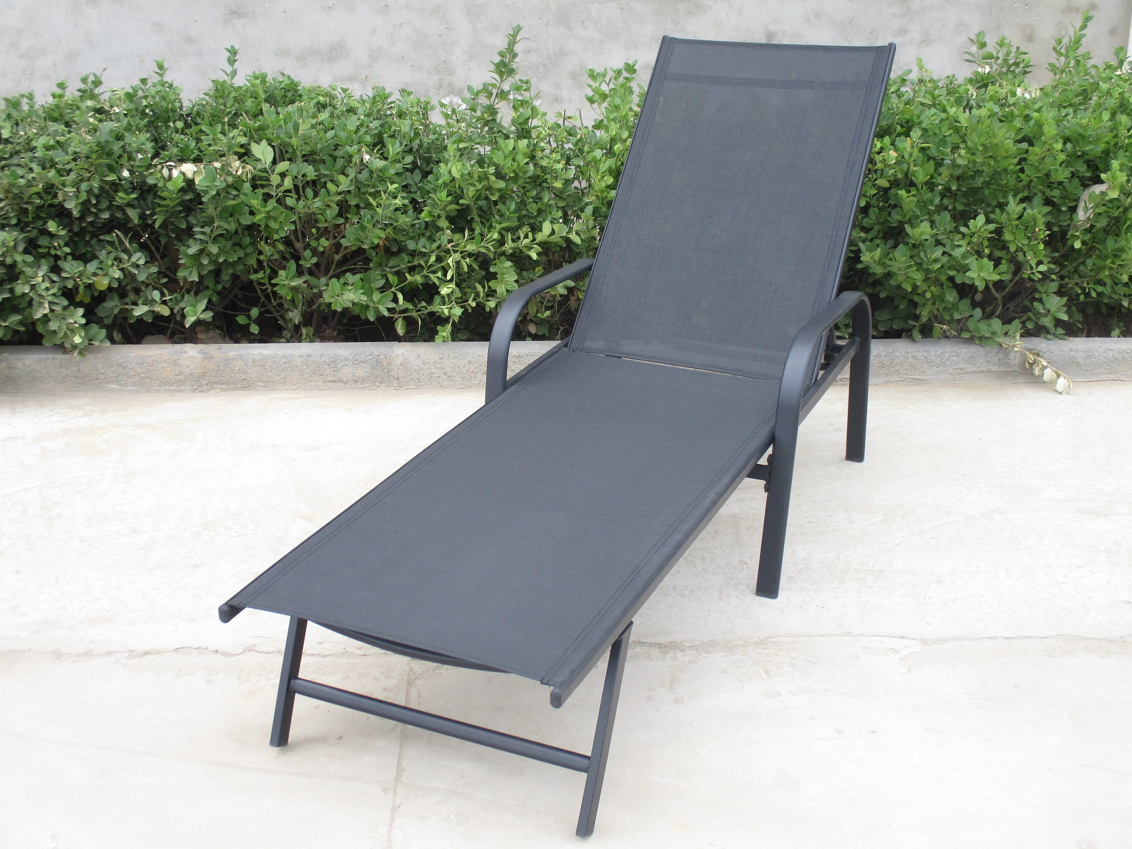 cheap hot sales adjustable  garden sun lounger outdoor furniture textoline beach sunbed chair