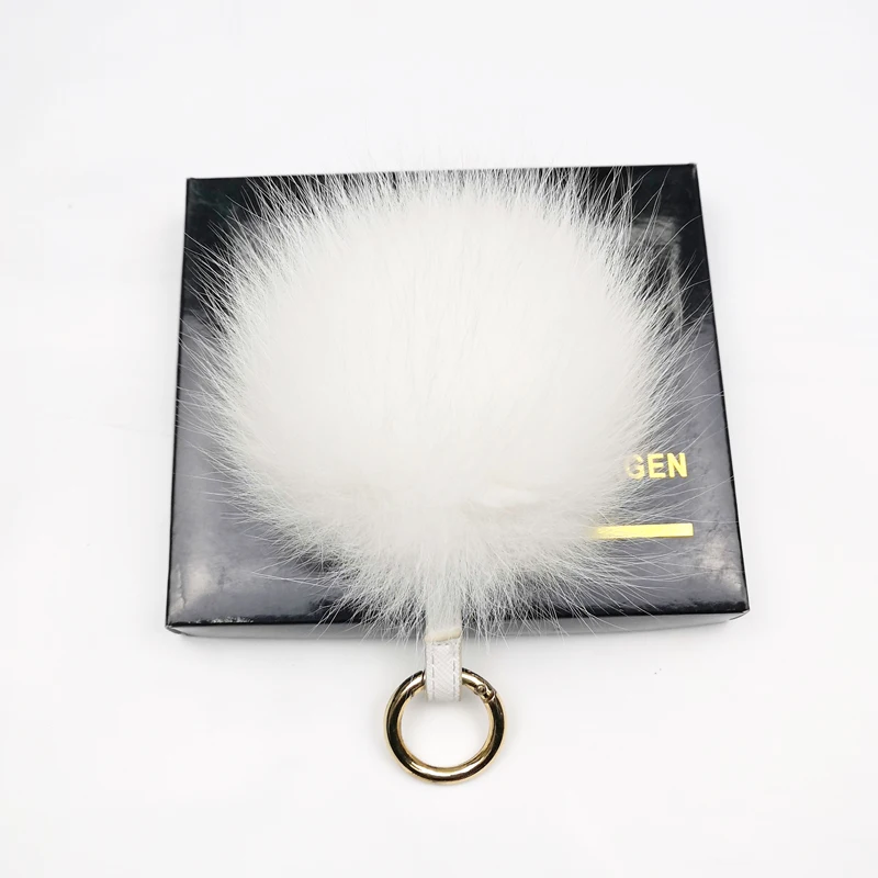 
Индивидуальный искусственный мини-помпон из кроличьего меха с застежкой 