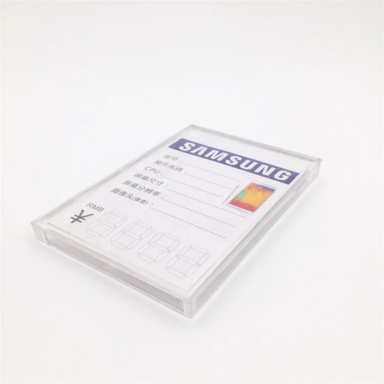 9*13 см пластиковая однотонная настольная цена прозрачная бирка для дисплея розничного