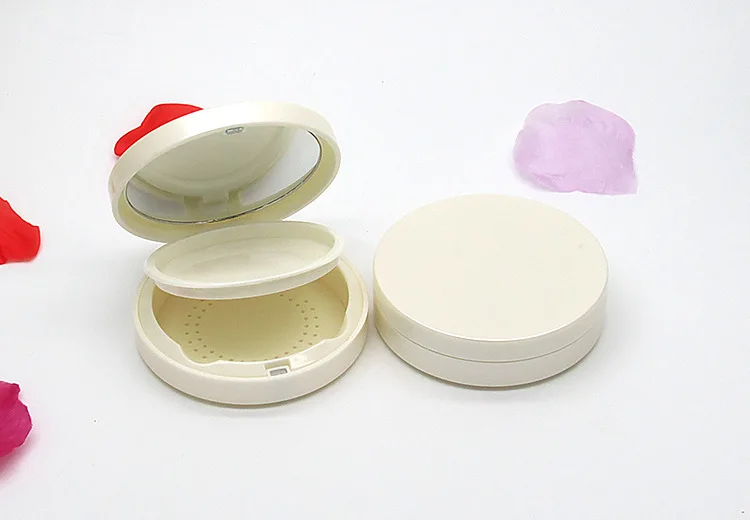 Empty Waterproof Magnetic Double Makeup Compact Powder Case With Mirror