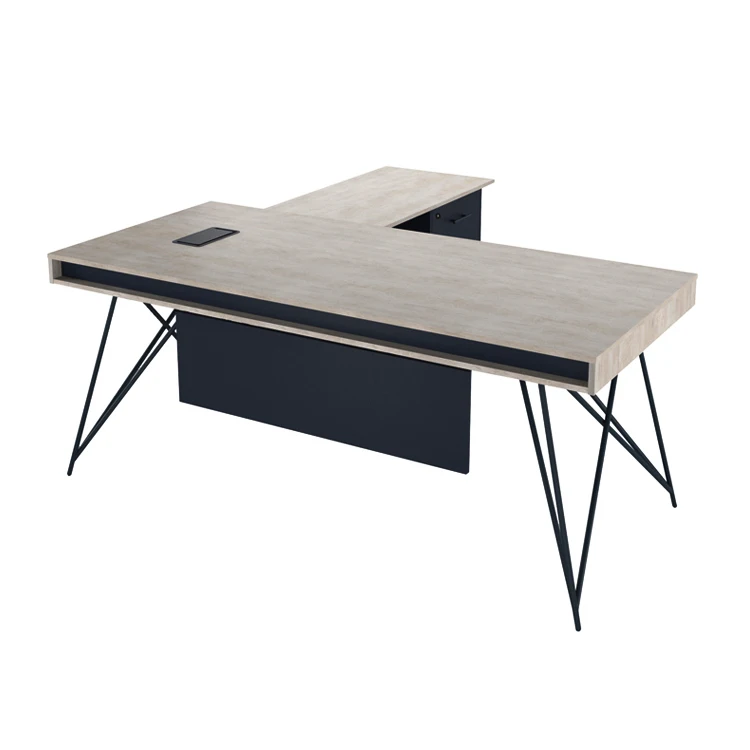 Nieuw design bureau aan huis Modern L-vormig bureau Houten bureaumeubels Desk