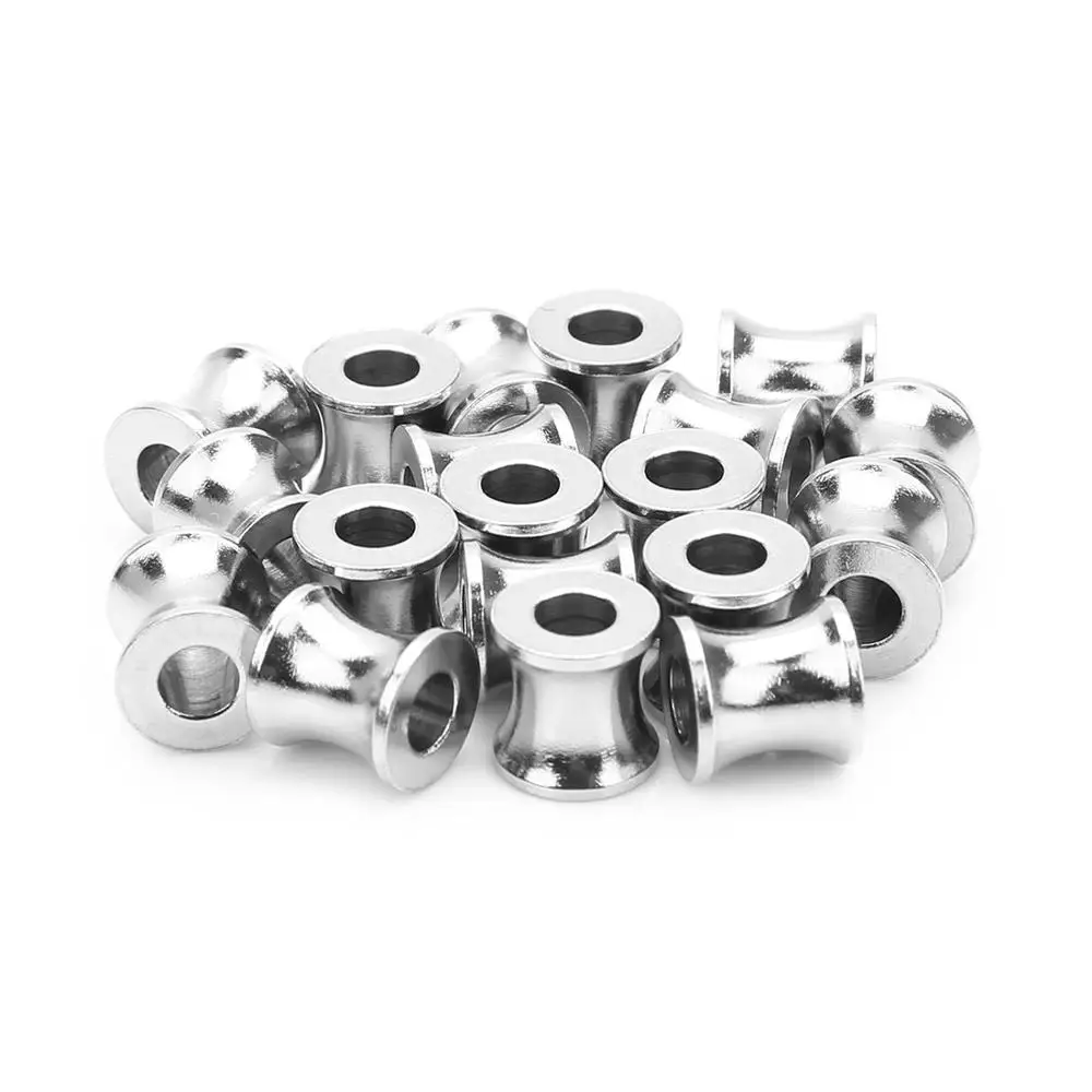 Wholesale 5/6/8mm Silver Plated Steel Metal Round Spacer Tube Bead Charm Finding 
