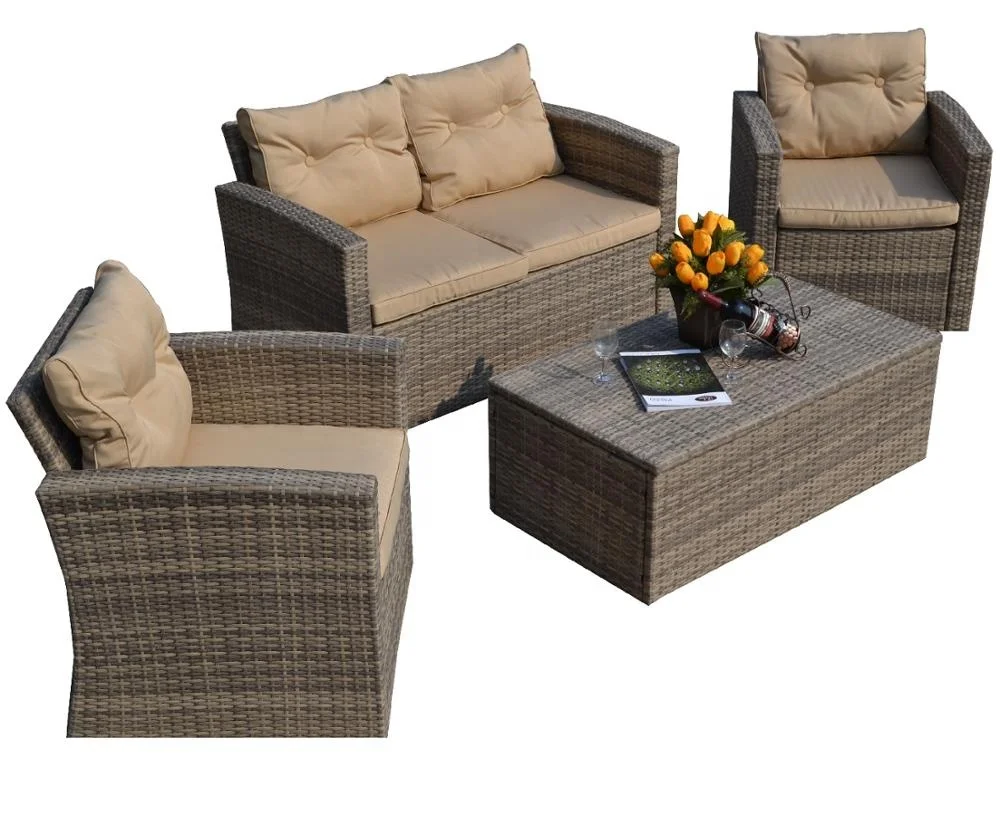 marta 4 seater rattan sofa set