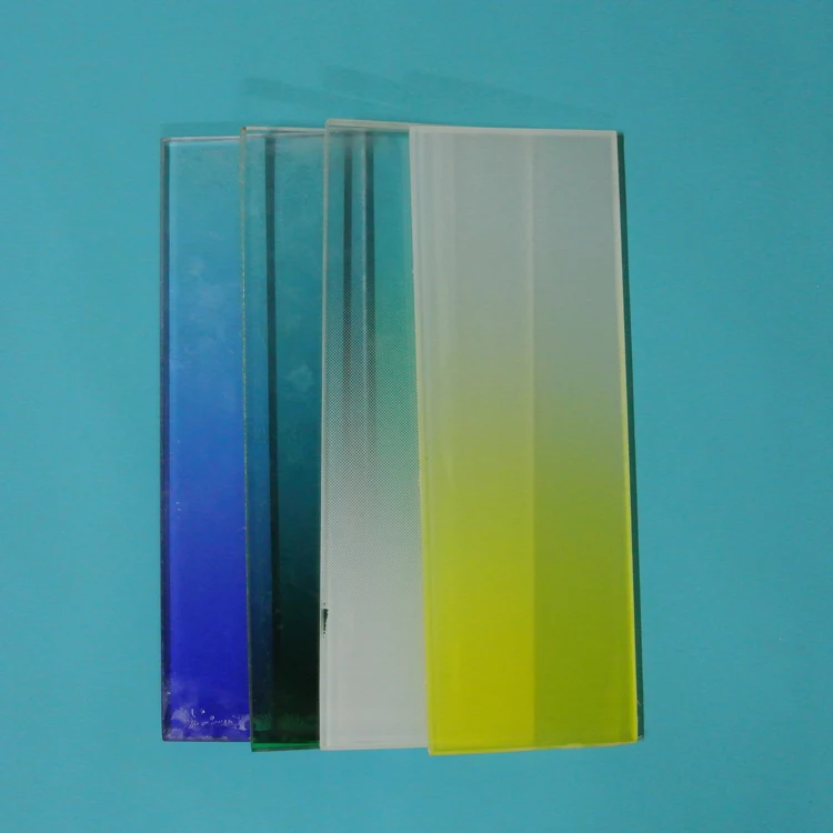 Color Gradient Frosted Glass for Decoration
