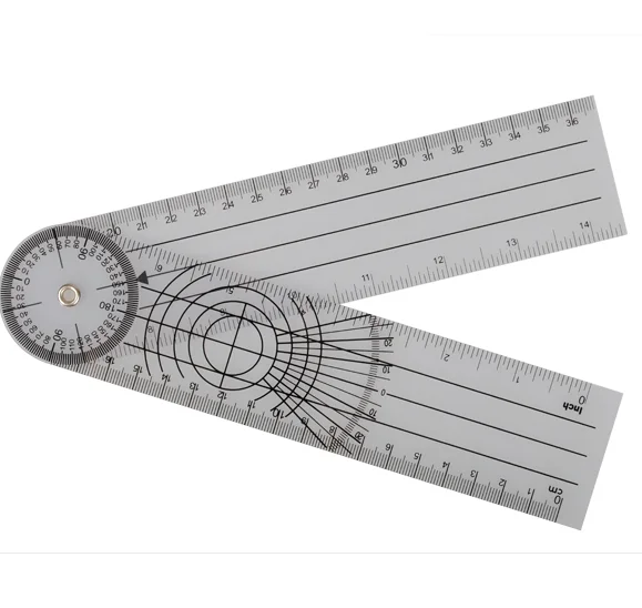 Userful Multi-Ruler Goniometer Angle Medical Spinal Ruler Professional.4H 