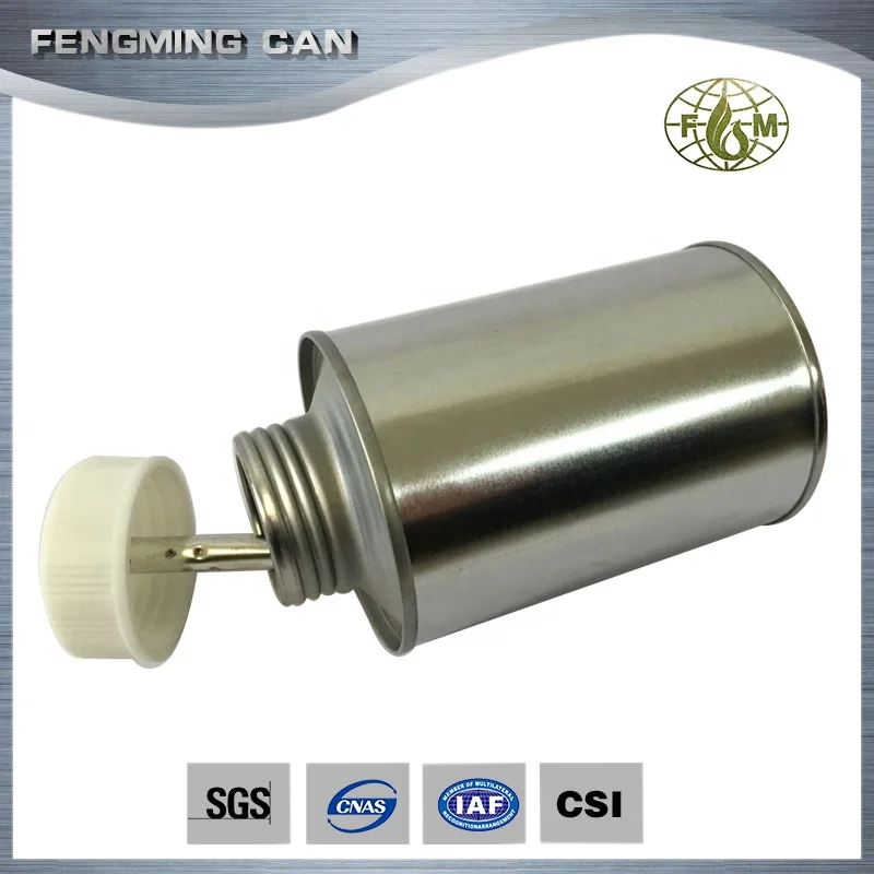 250ml Empty Metal Glue Bottle Plastic Lid Brush  Container for Seal Solvent Packaging