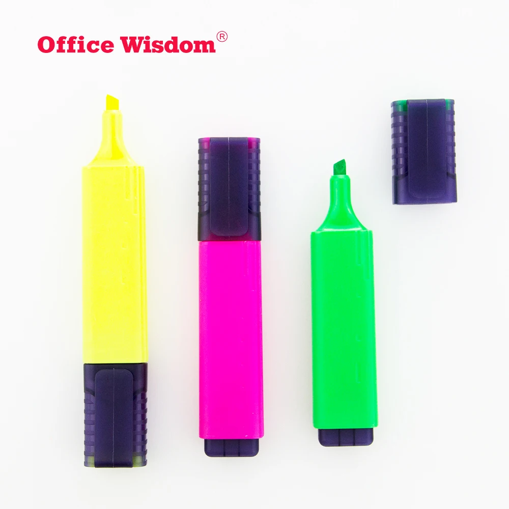 Standard Size Stationery Highlighter Pen Multicolor Highlighter Mass Production Is Inexpensive