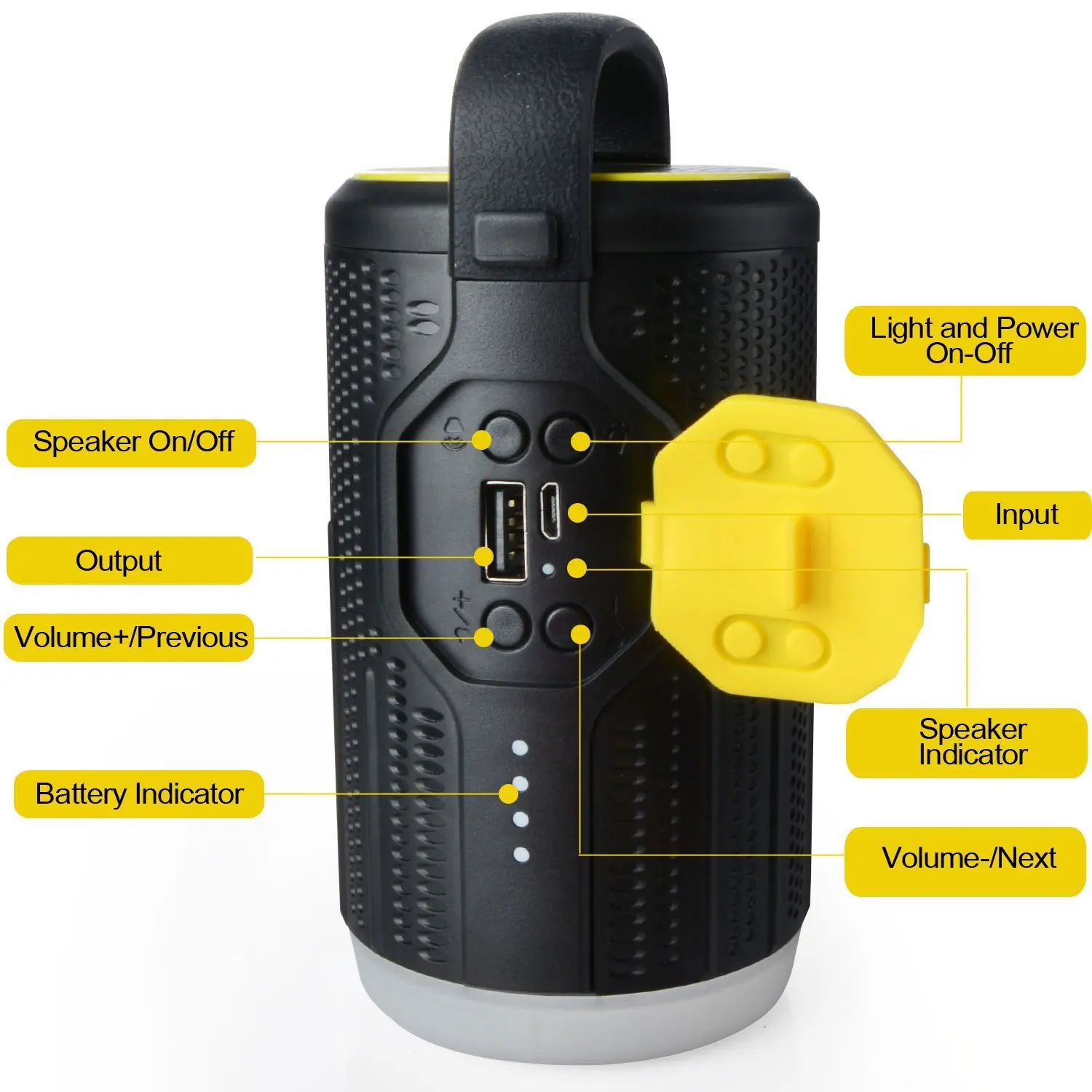GRULLIN Haut-Parleurs Bluetooth Licorne Portable sans Fil Lampe de Nuit Couleur RVB Lecteur de Musique Bleu 