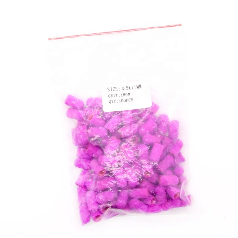 2022 завод Fangxia, высокое качество, 100 шт., 5 мм, зернистость 180 #, шлифовальный колпачок для маникюра и педикюра