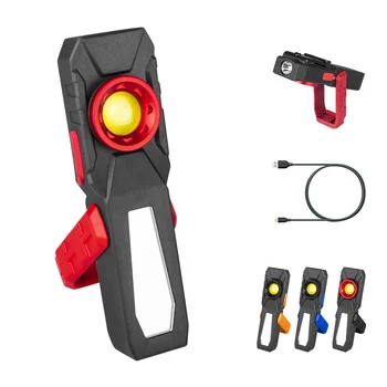 Waterproof Bright cob led rechargeable work lights worklight flashlight with magnet base for repair