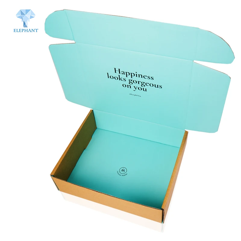 Package Mini Design Logo Blue Hard Paper High Quality Cardboard mailer Box