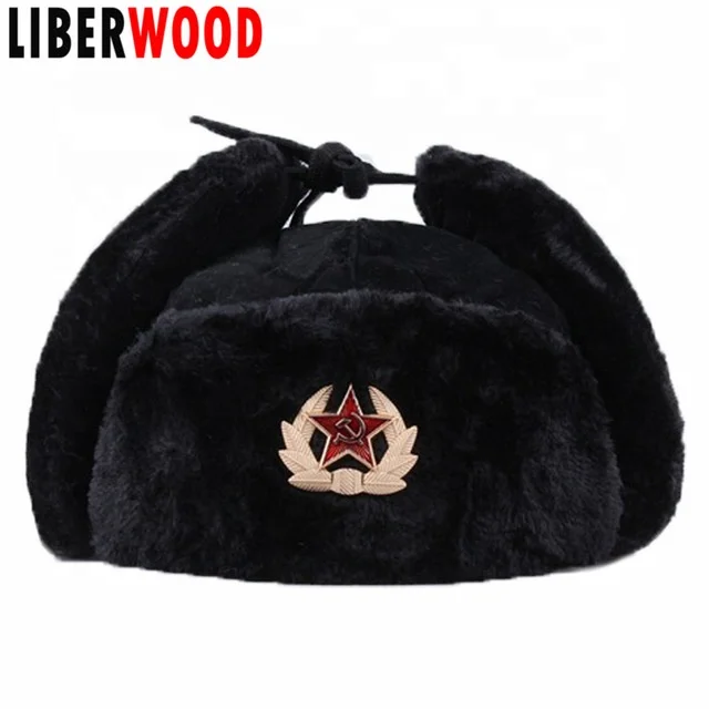 正宗的苏联和俄罗斯士兵军队帽子ushanka 冬帽cccp 苏联明星加厚温暖的耳罩帽子苏联男士女性帽子 Buy Ushanka 冬季帽子 耳罩帽 苏联男士女士帽子