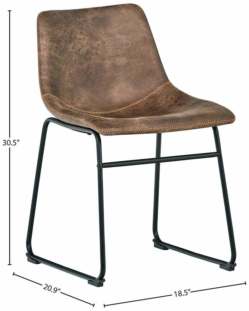 
 Современный обеденный стул с качественной обивкой из искусственной кожи и стальной поддержкой  