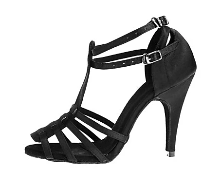 Последняя модель L055 атласные туфли для латиноамериканских танцев с кристаллами для девочек и женщин, туфли для бальных танцев на высоком каблуке