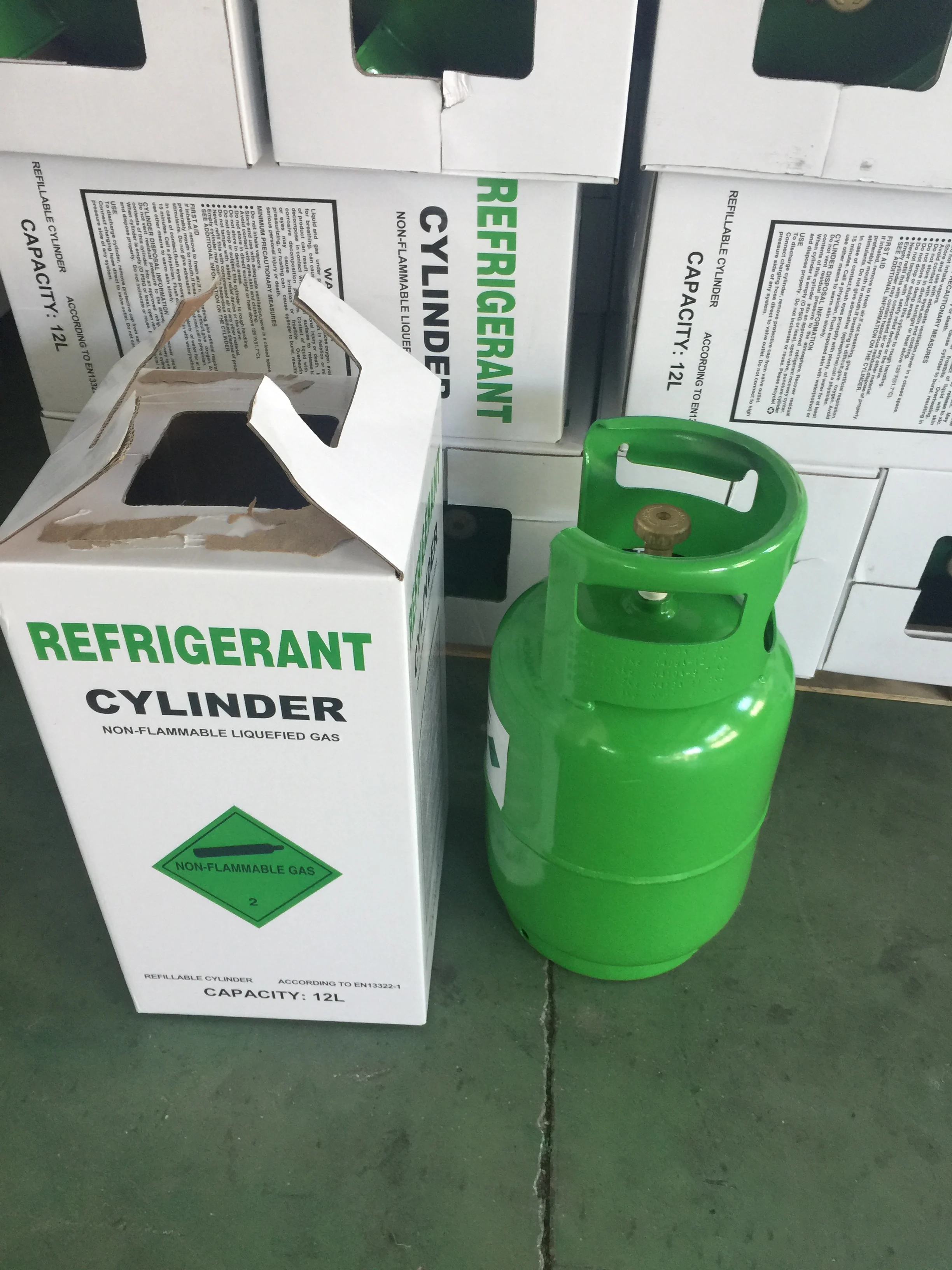 R407f Gas 10kg In 12l Refillable Cylinder For Eu Market With Super
