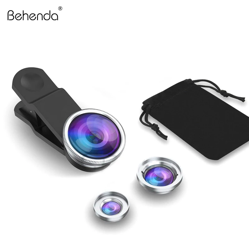 2022 New Arrival 3 in 1 Wide Angle Macro Fisheye Lens Cell Phone Camera Lens for Mobile Phone All Brands