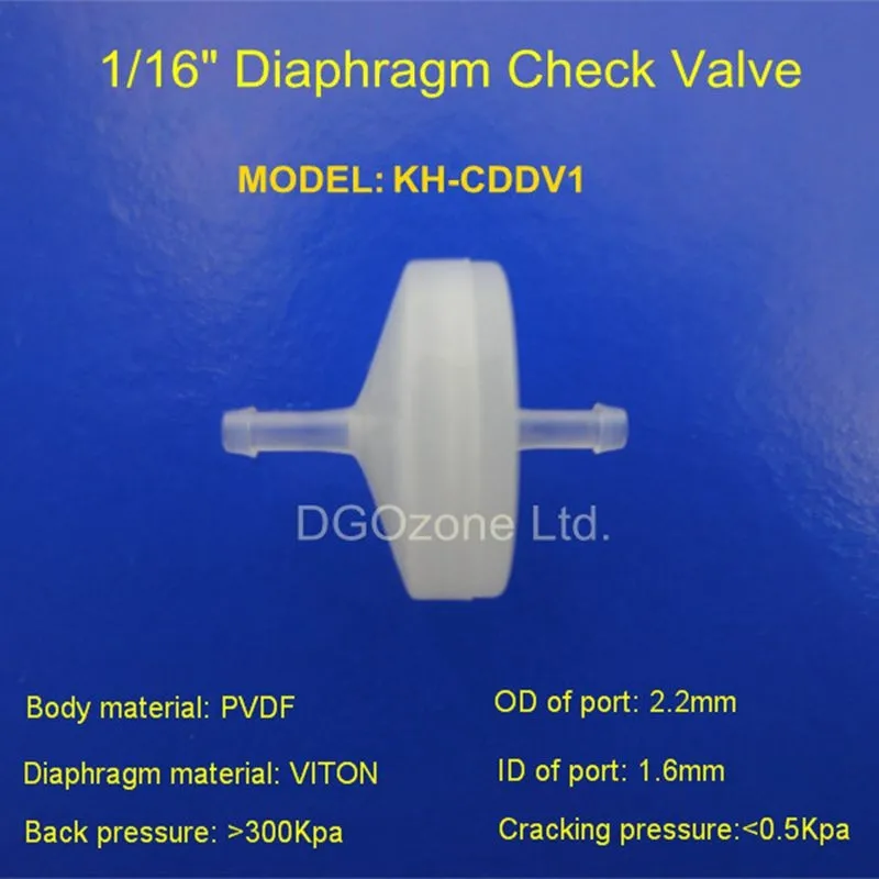 PVDF Small Plastic Check Valve Micro One Way Valve Anti-ozone Check Valves