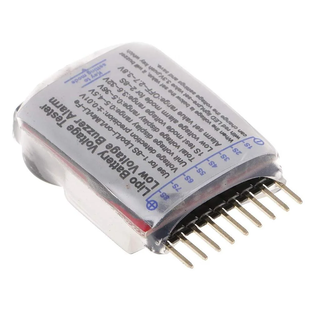 
 Высокоточный 1 ~ 8S Аккумуляторный детектор напряжения с громким звуком звуковой сигнал низкого давления цифровой дисплей батареи  