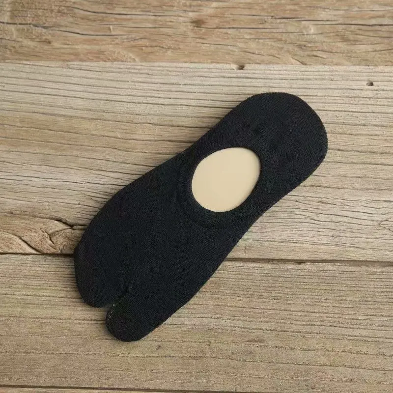 Весенне-летние новые хлопковые невидимые носки с двумя пальцами для мужчин и женщин