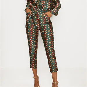 Women's Color Pants Printed Pattern Casual Pants Ladies Trousers