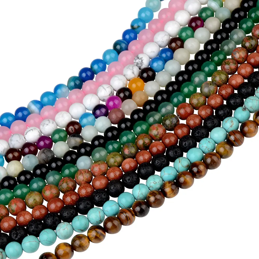 chanfar 8mm natural stone beads for