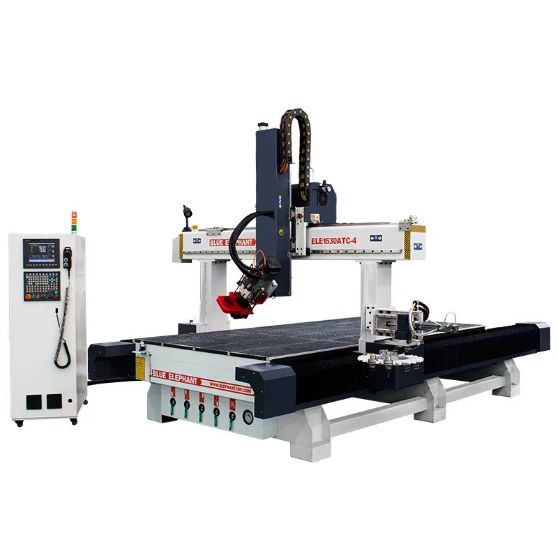 Blue Elephant 1530 4Axis Cnc Router Machine with ATC HSD Air Cooling Spindle