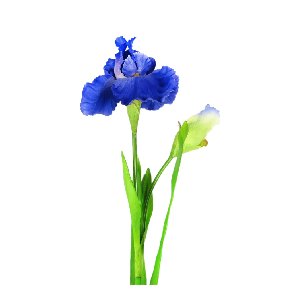 Flor De Iris Artificial Azul De 36 