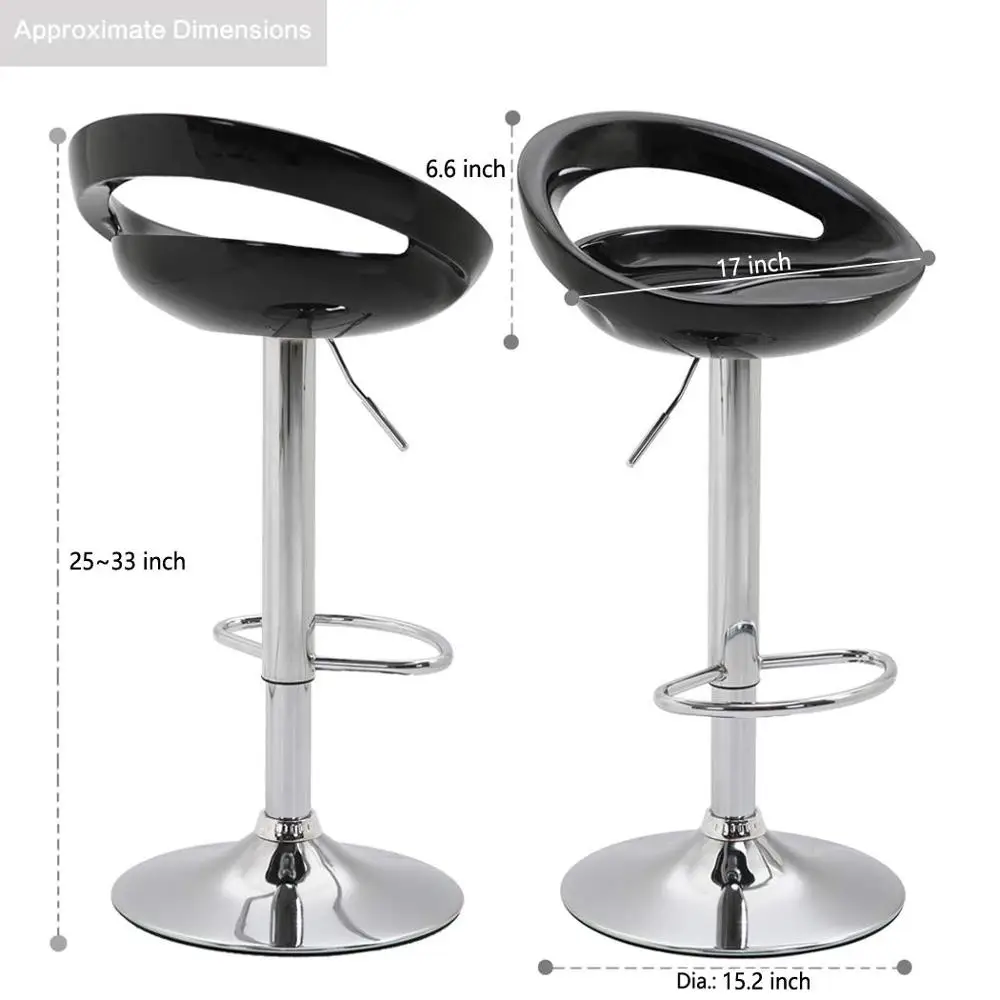 
Регулируемые поворотные барные стулья в форме полумесяца, барный стул из АБС-пластика, в классическом стиле, газовый подъемник 