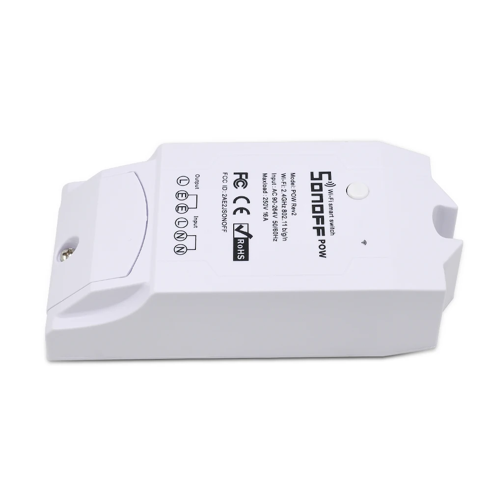 SONOFF POW Elite Smart Power Meter Switch 16A Wifi Monitor Energy Power Consumption Switch Module with LCD Works with Alexa