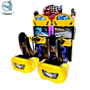 Outrun coin operated simulator racing car kid's game machine for amusement arcade