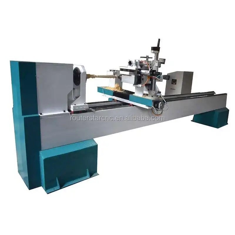 4 Axis 3d Model Cnc Wood Lathe Turning Machine