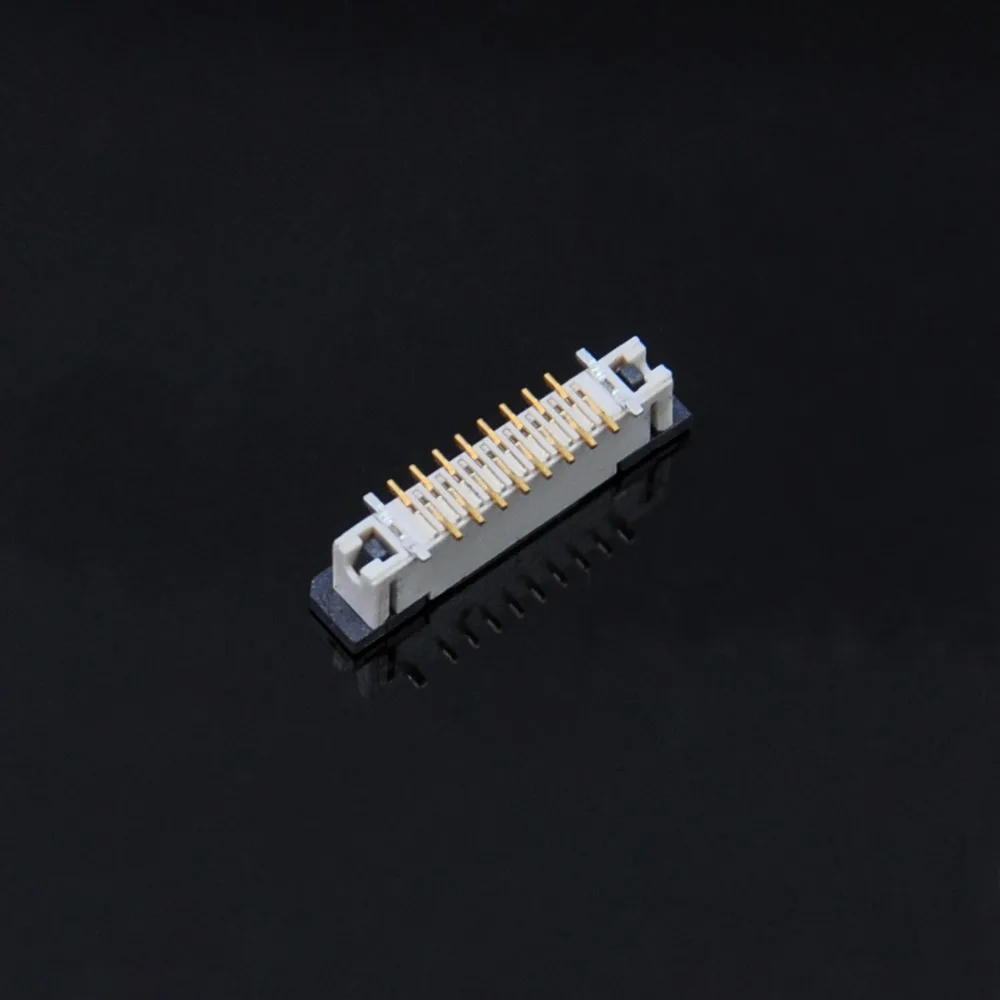 Low price 0.5mm pitch FPC/FFC connector H4.3 with wide lock gold-plating