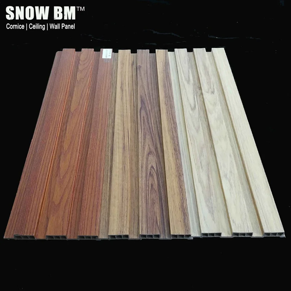 Modern Design Wpc Timber Strip False Wood Ceiling Panels for Suspended Ceiling and Engineered Ceiling Project