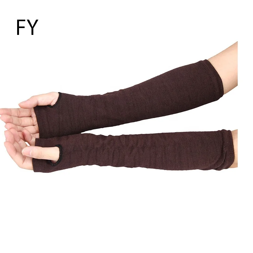 Женские зимние перчатки без пальцев рук теплые трикотажные длинные перчатки без пальцев Высокое качество перчатки