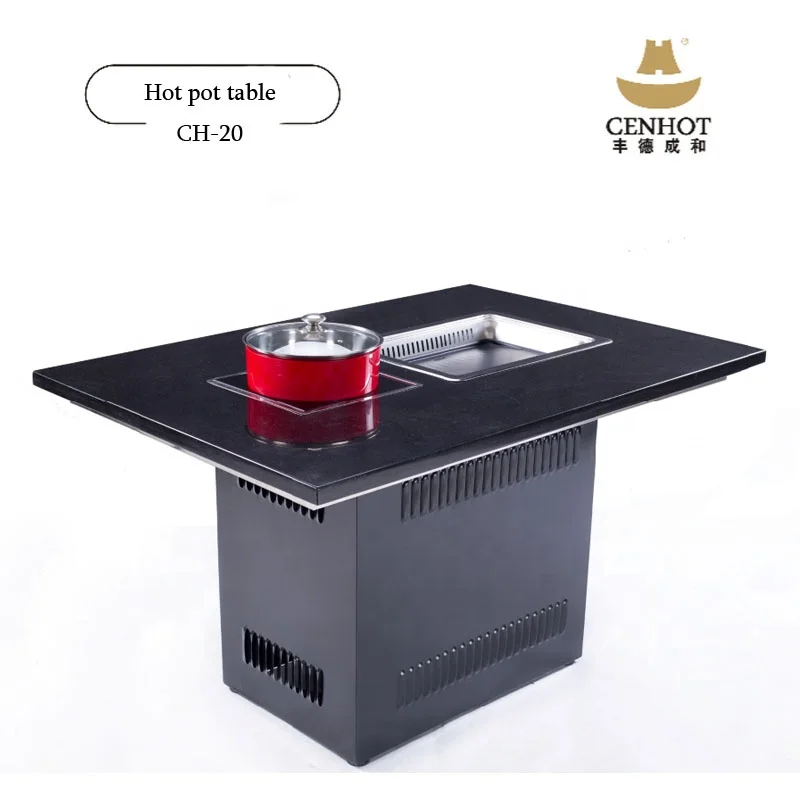 Cenhot Customized Smokeless Bbq Grill And Hot Pot Table For Restaurant Buy Korean Folding