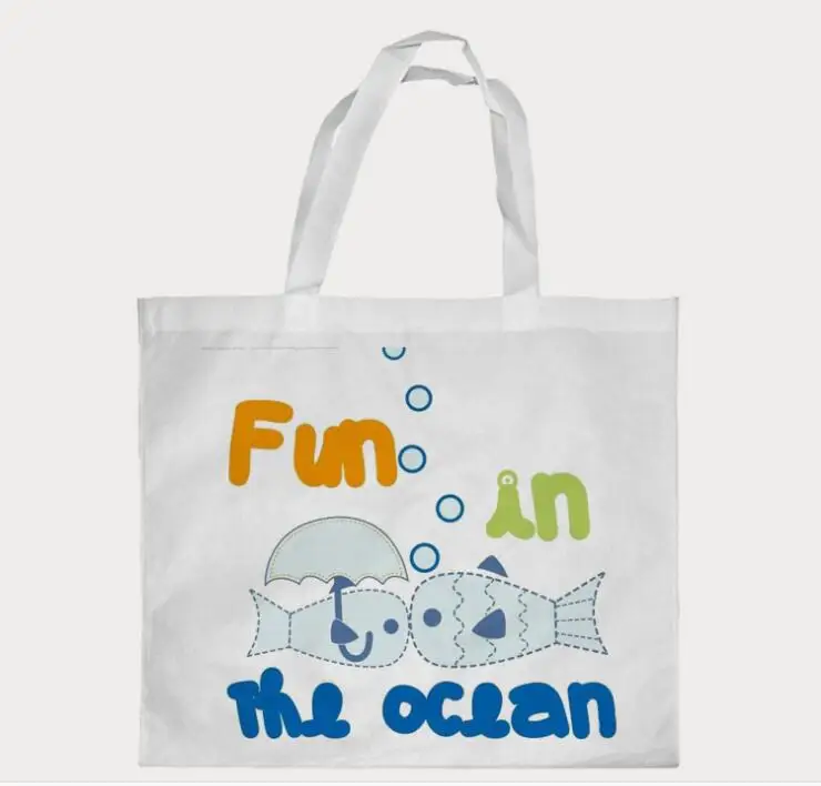 Hot sales A4 Size Blank Sublimation non-woven bag folded,Heat transfer shopping bag