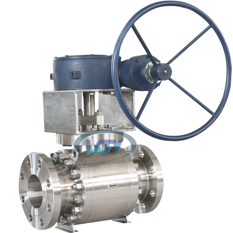 API WCB SS Hastelloy High Pressure Handwheel Gear Trunnion Ball valve API 6D Ball Valve